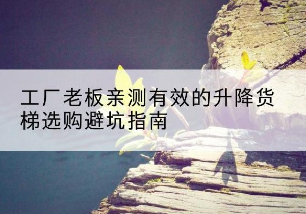 上栗升降货梯怎么选-工厂老板亲测有效的升降货梯选购避坑指南